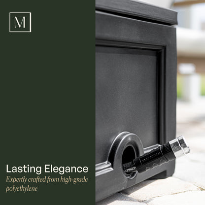 Mayne Fairfield Garden Hose Bin (Black)