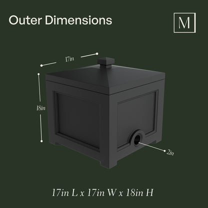 Mayne Fairfield Garden Hose Bin (Black)