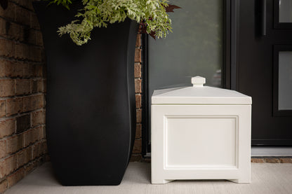 Mayne Fairfield Garden Hose Bin (White)