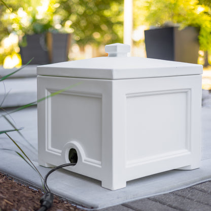 Mayne Fairfield Garden Hose Bin (White)