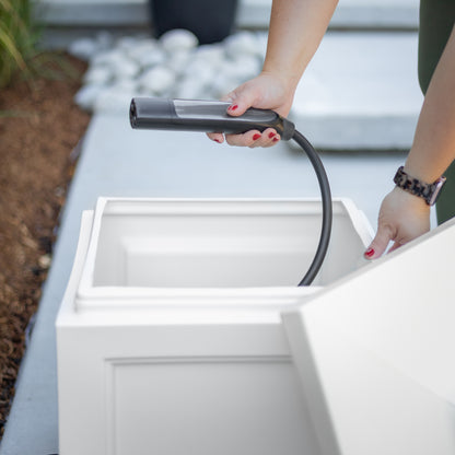 Mayne Fairfield Garden Hose Bin (White)