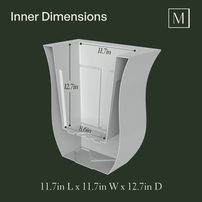 Mayne Valencia 16-Inch Indoor and Outdoor Square Planter (White)