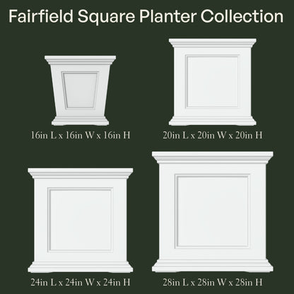 Mayne Fairfield 16in Square Planter (Graphite Grey &amp; Espresso)