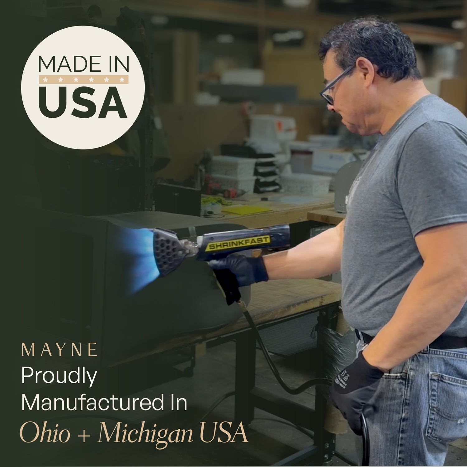 Mayne Fairfield 16in Square Planter (Graphite Grey &amp; Espresso)