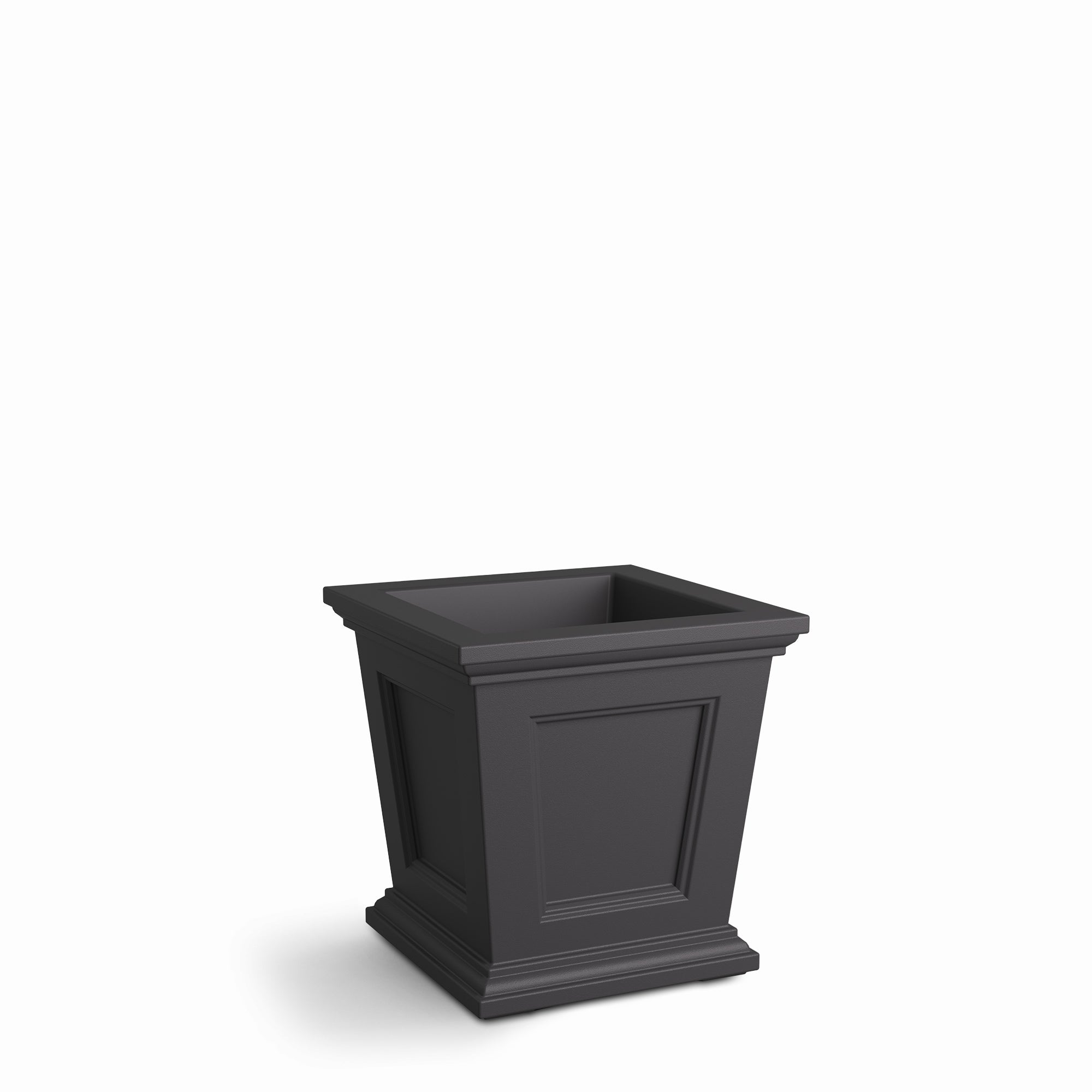 Mayne Fairfield 16in Square Planter (Graphite Grey &amp; Espresso)
