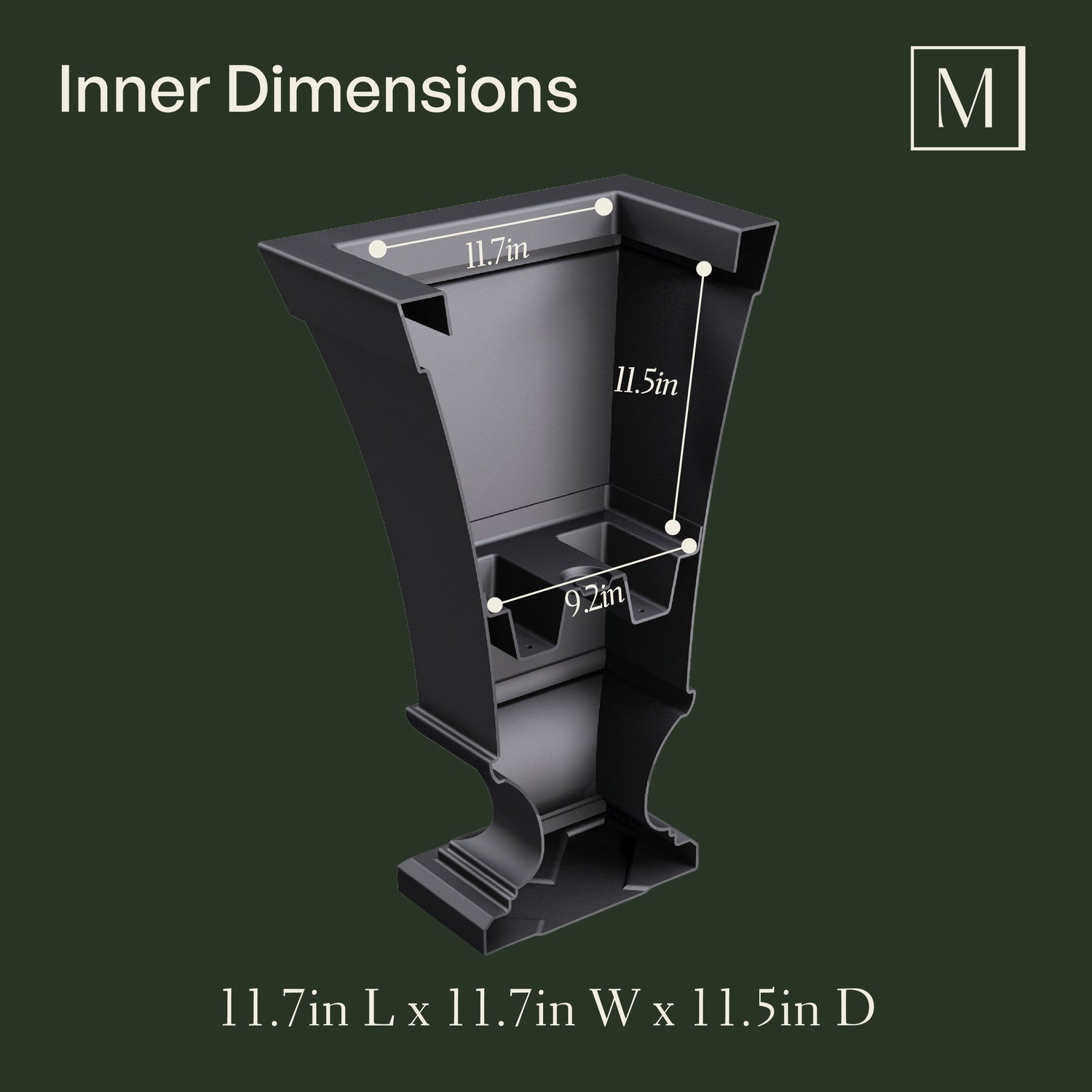 Mayne Vienna 25in Tall Urn Planter