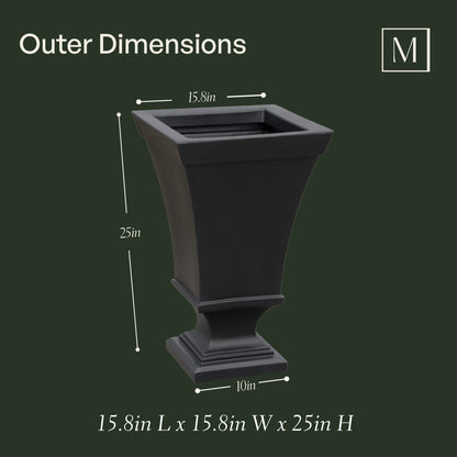 Mayne Vienna 25in Tall Urn Planter