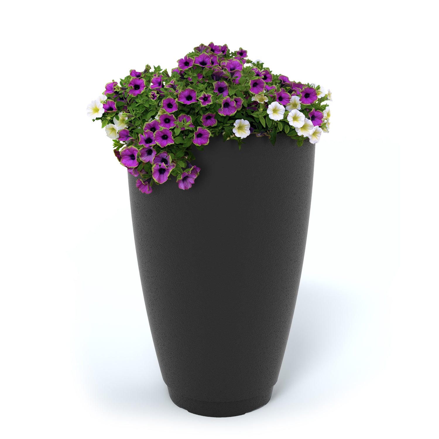 black tall planter pot Mayne Caprio 26-Inch Self-Watering Tall Planter (Black) – Mayne Inc
