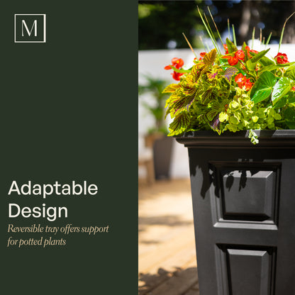 Mayne Wyndham 24-Inch Self-Watering Tall Planter with Removable Planting Insert