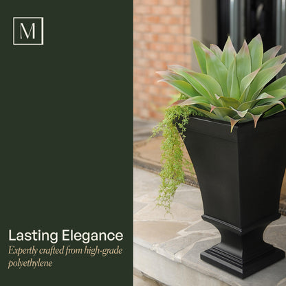 Mayne Vienna 25in Tall Urn Planter (2-Pack)