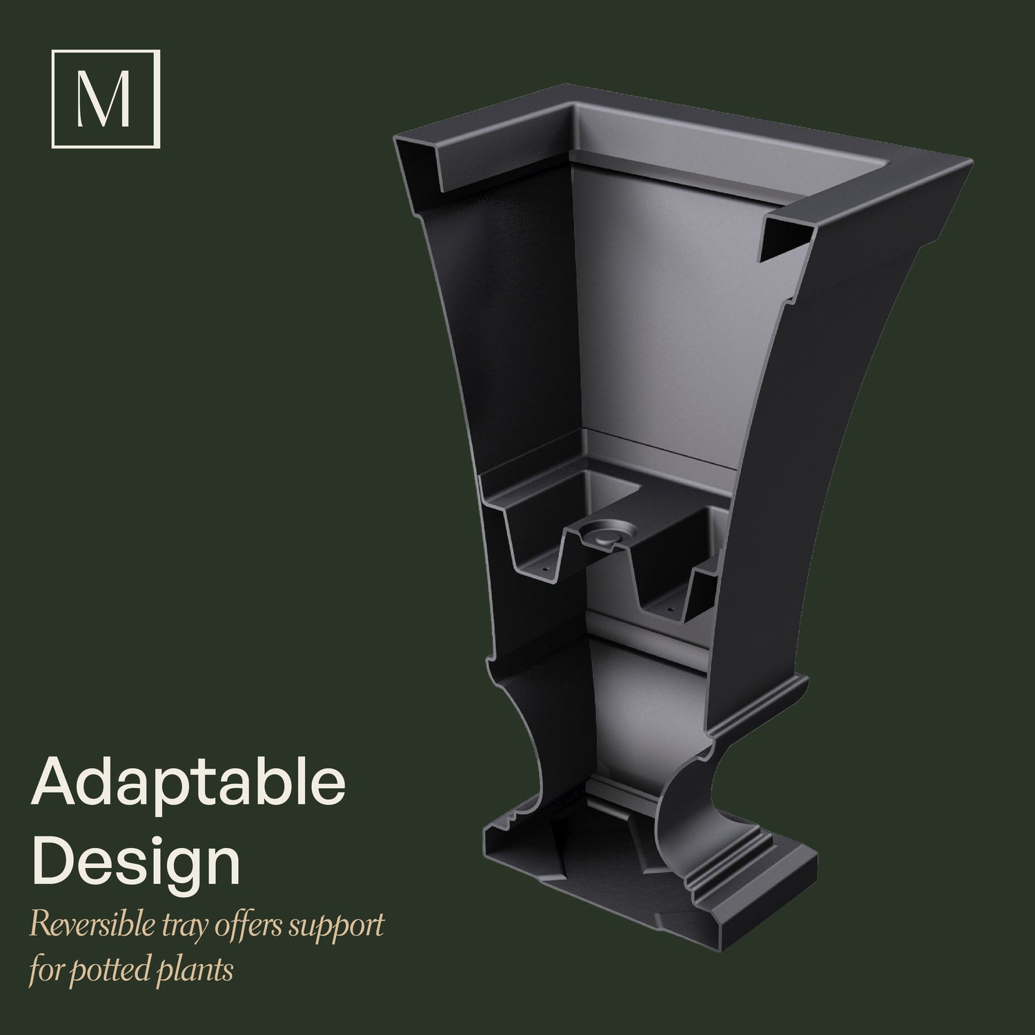 Mayne Vienna 25in Tall Urn Planter (2-Pack)