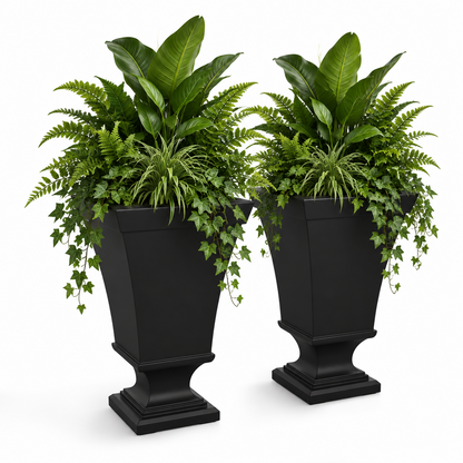 Mayne Vienna 25in Tall Urn Planter (2-Pack)