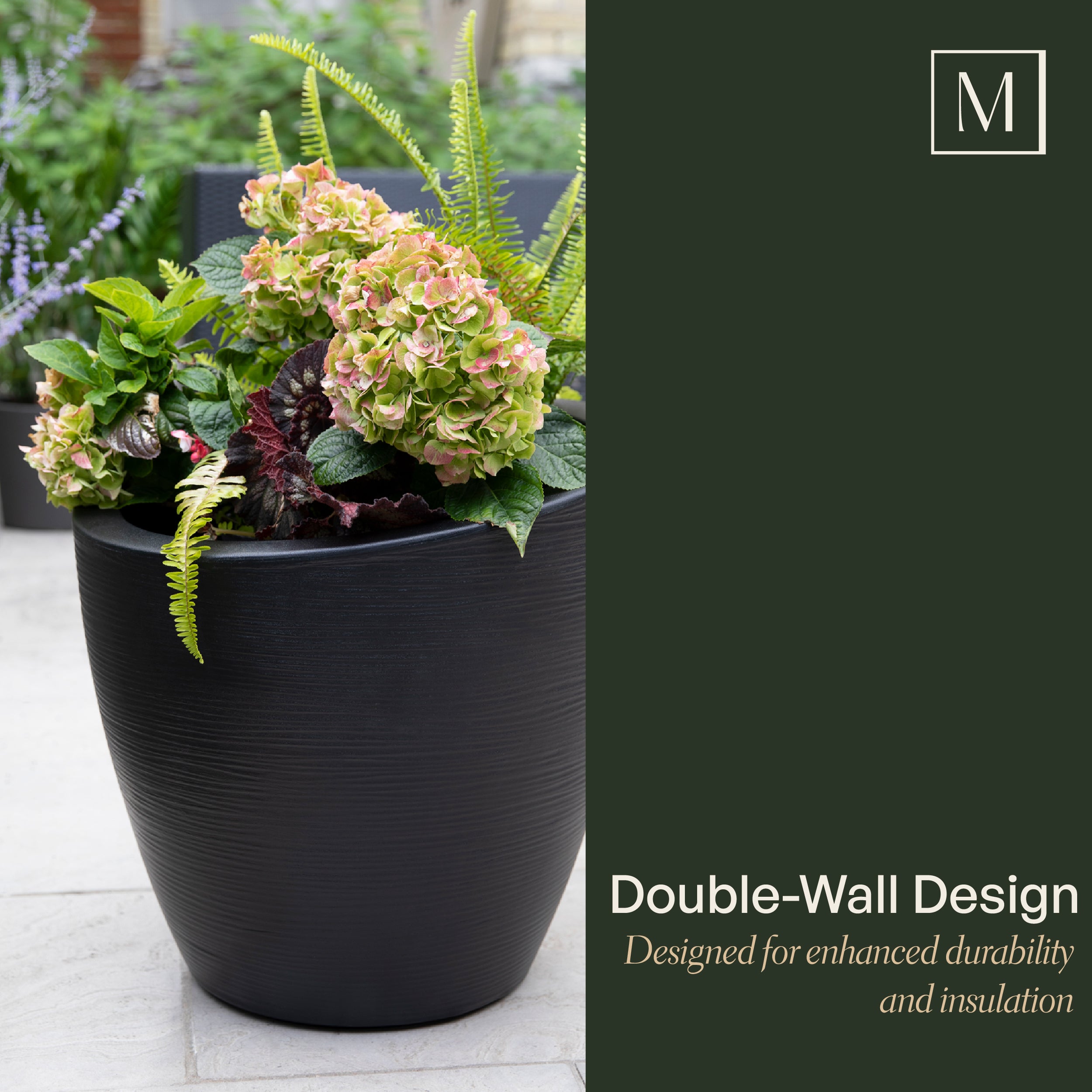 Mayne Modesto 20-Inch Round Indoor and Outdoor Planter (White)