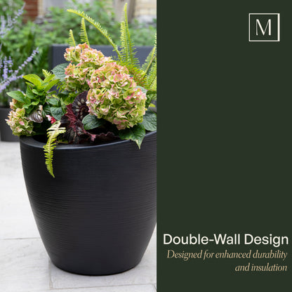 Mayne Modesto 20-Inch Round Indoor and Outdoor Planter (White)