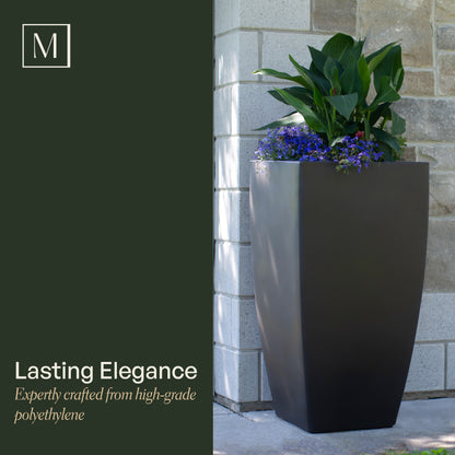 Mayne Kobi 32-Inch Self-Watering Tall Planter (White)