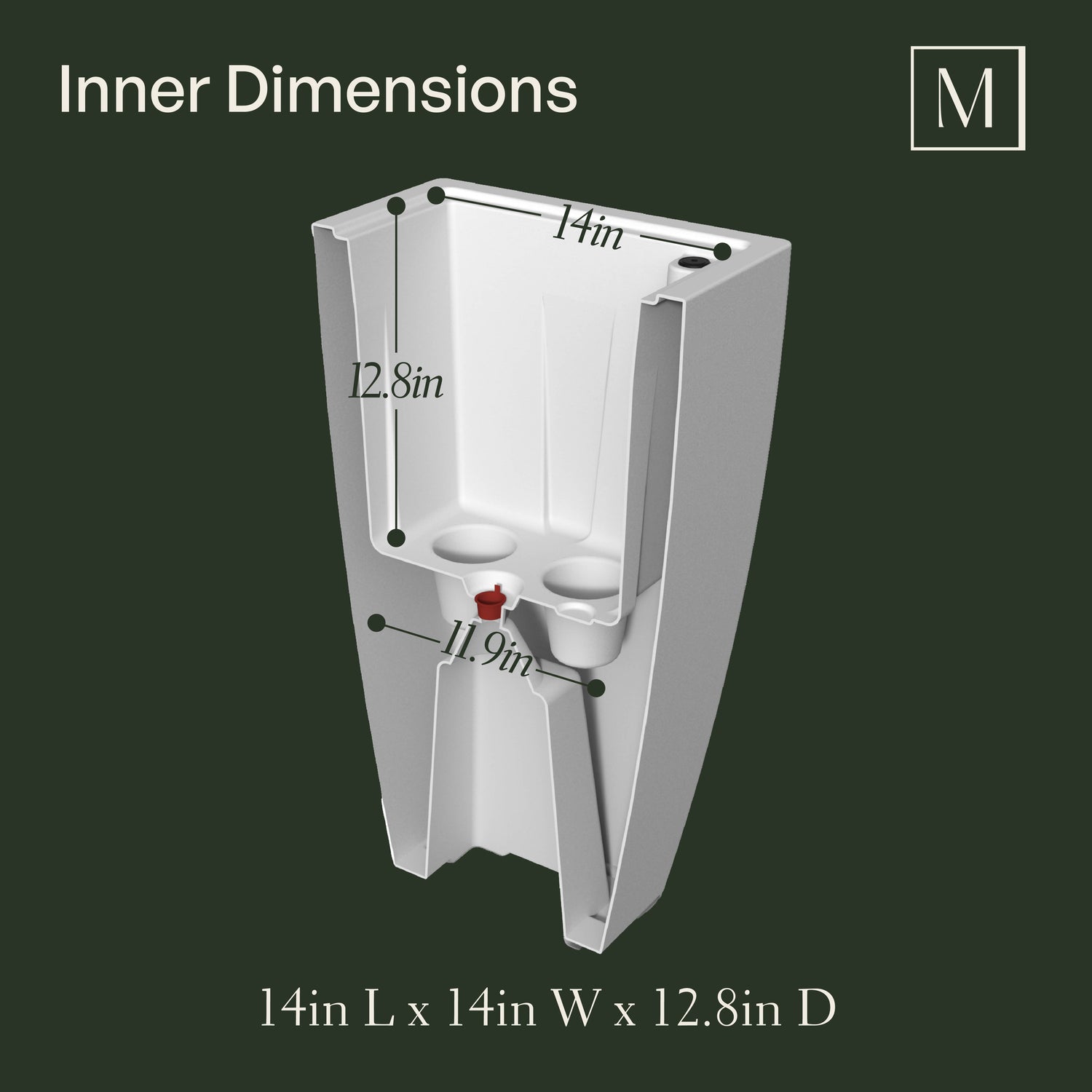 Mayne Kobi 32-Inch Self-Watering Tall Planter (White)