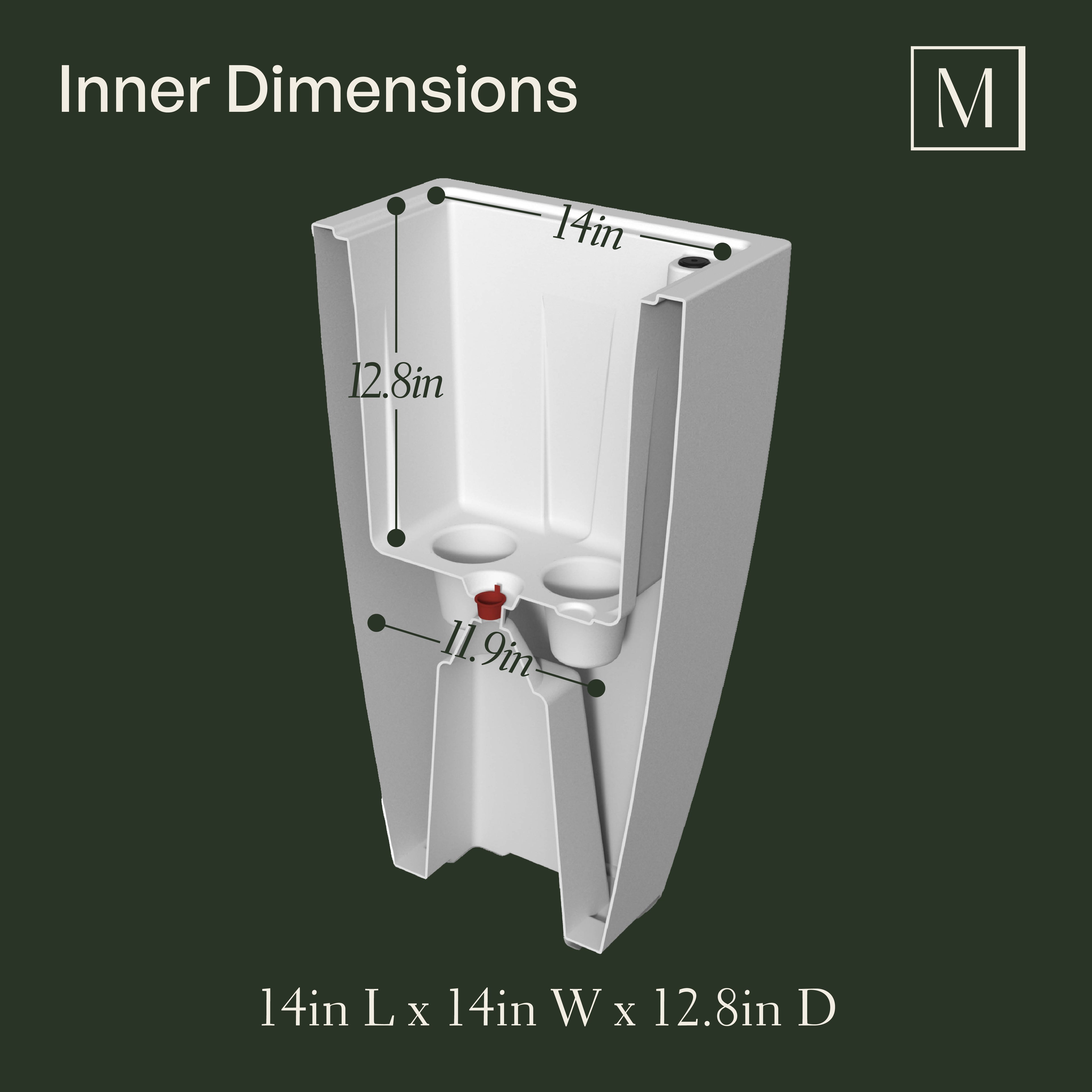 Mayne Kobi 32-Inch Self-Watering Tall Planter (White)