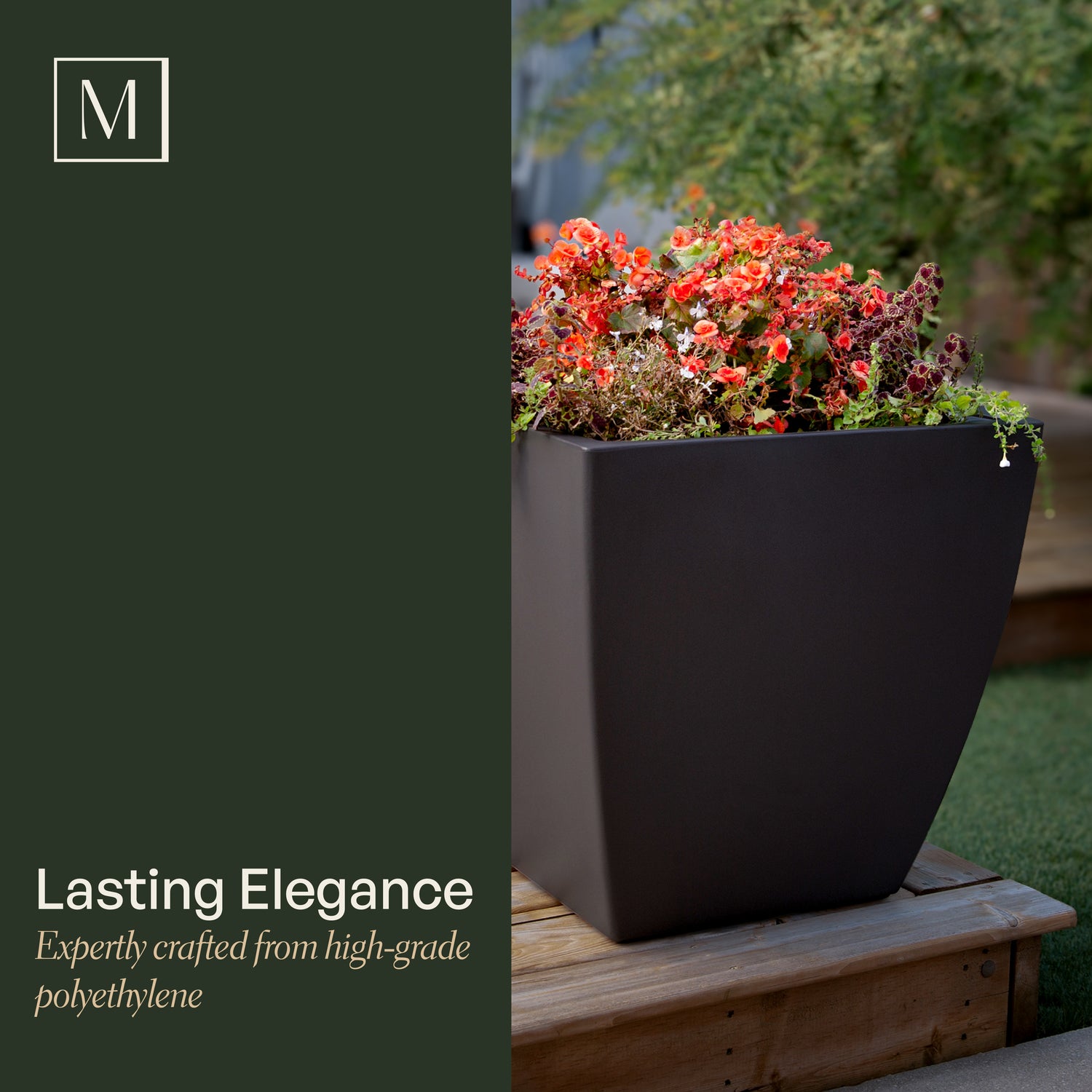 Mayne Kobi 24in Square Planter