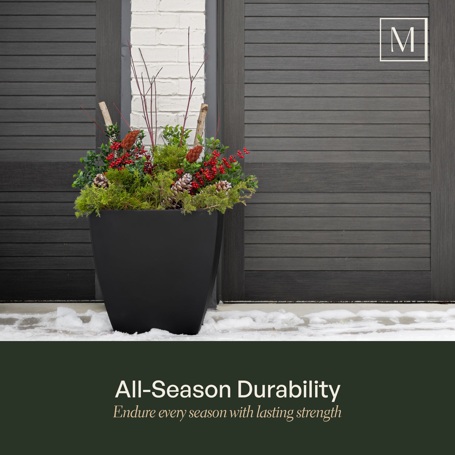 Mayne Kobi 24in Square Planter