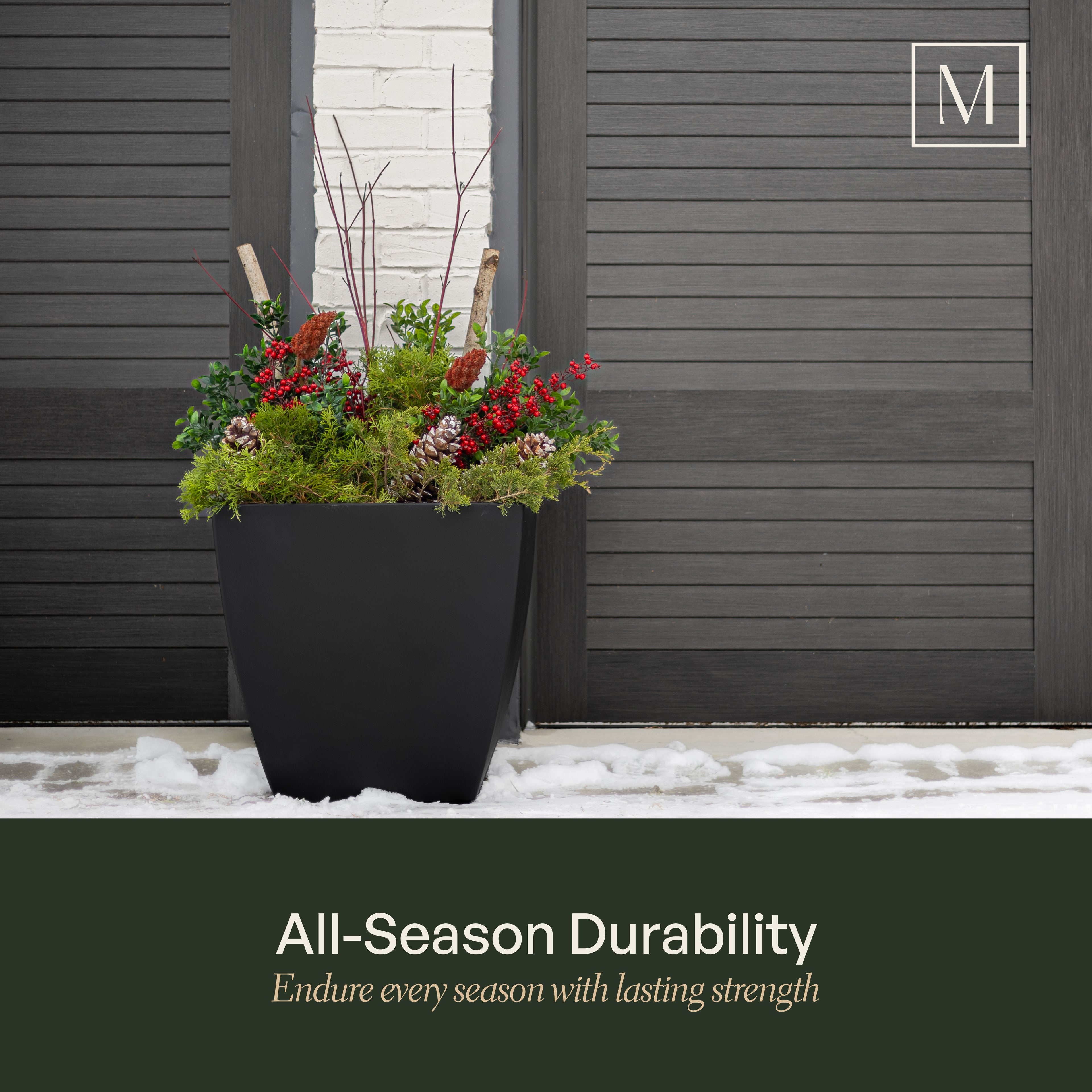 Mayne Kobi 24in Square Planter