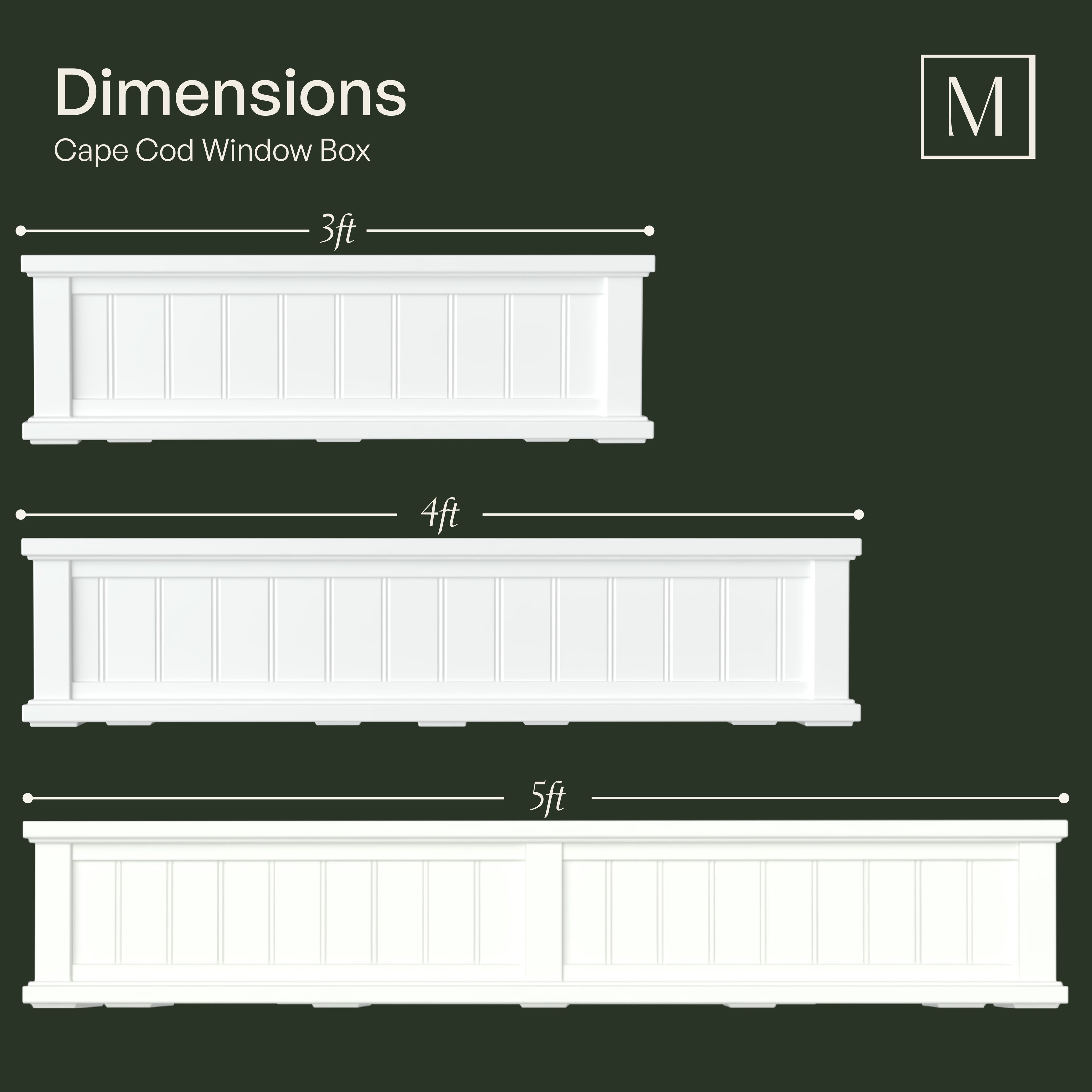 Mayne Cape Cod 5ft Window Box