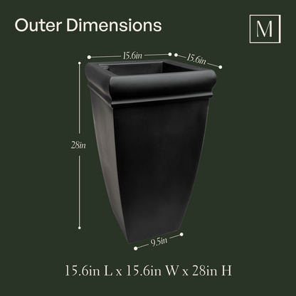 Chelsey 28in Tall Planter (2-pack)