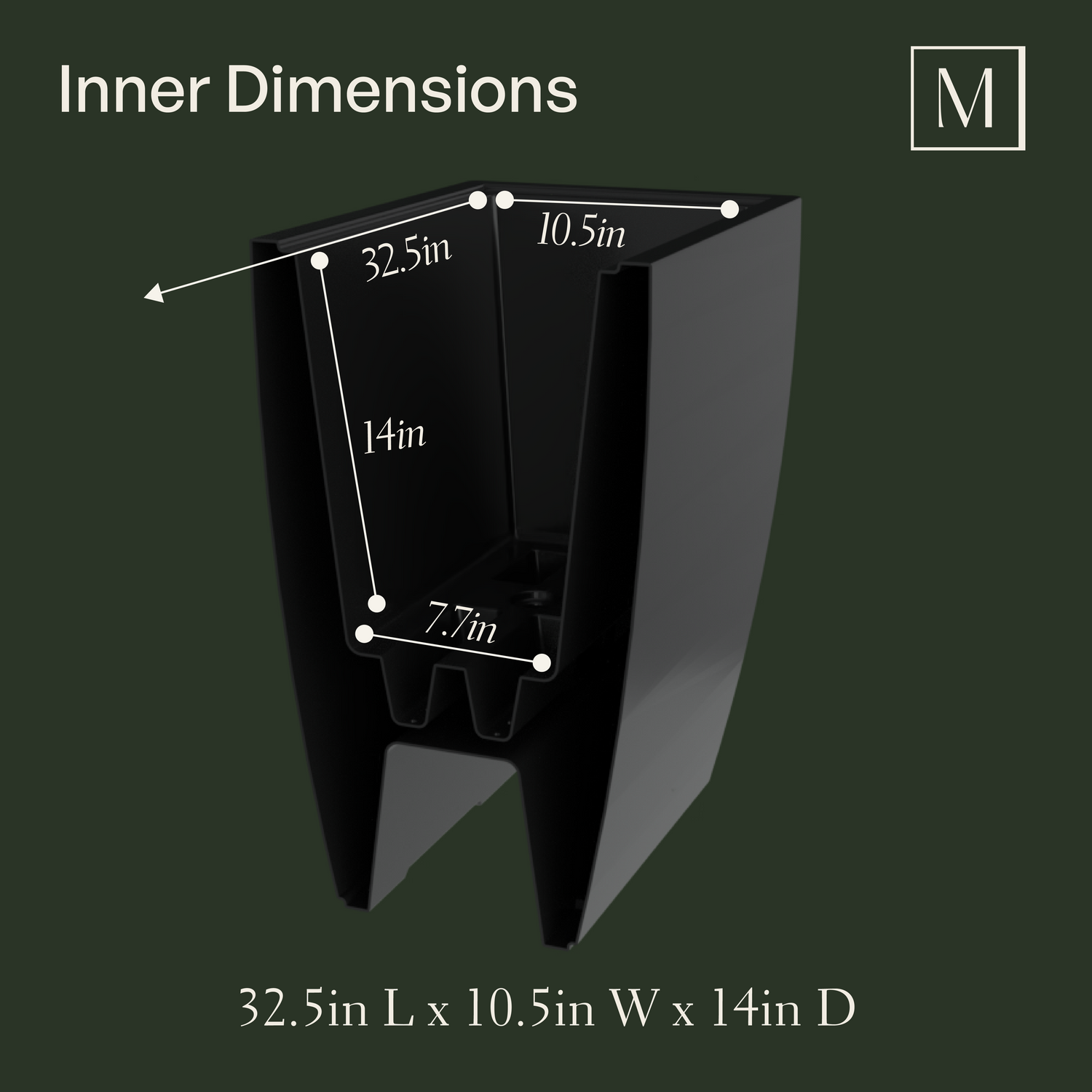 Mayne Kobi 36-Inch Self-Watering Tall Rectangular Planter
