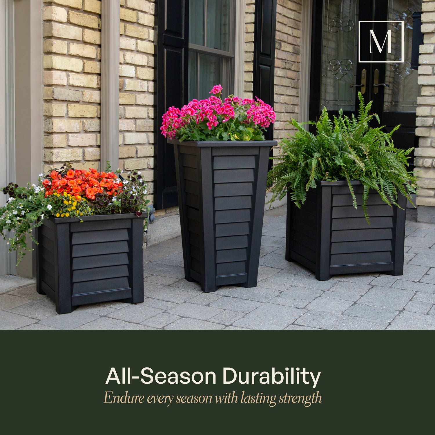 Mayne Lakeland 28-Inch Self-Watering Tall Planter with Removable Planting Insert (Cranberry Red)