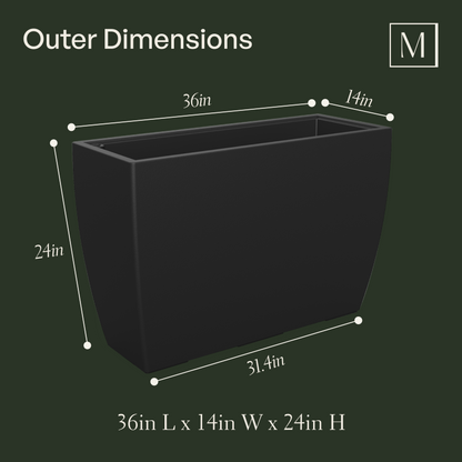 Mayne Kobi 36-Inch Self-Watering Tall Rectangular Planter
