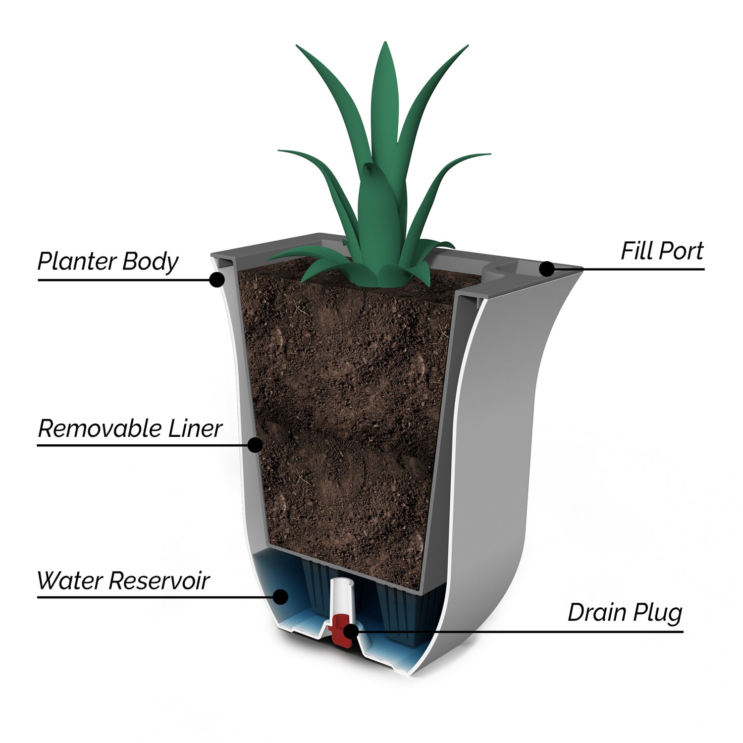 Mayne Valencia 8in Tabletop Planter