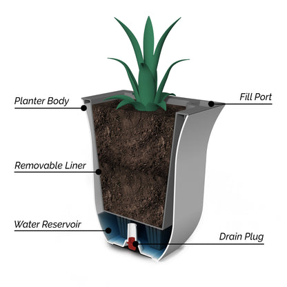 Mayne Valencia 8in Tabletop Planter