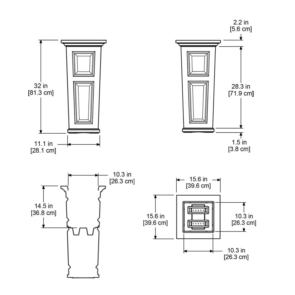 Nantucket 32in Tall Planter – Mayne